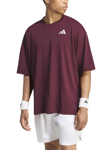 adidas Men's Tennis Climacool+ Pro T-Shirt, Maroon, Maroon