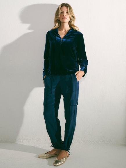 NRBY Barbara Velvet Shirt, Midnight - view 2, Midnight