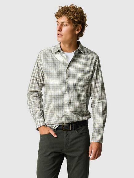 Rodd & Gunn Gledknowe USA Cotton Slim Fit Corduroy Shirt, Olive, Olive