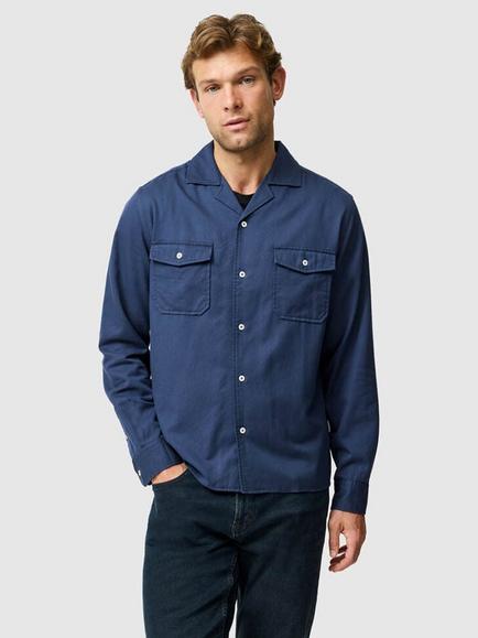 Rodd & Gunn Salt Lake Cotton Blend Regular Fit Shirt, Navy, Navy