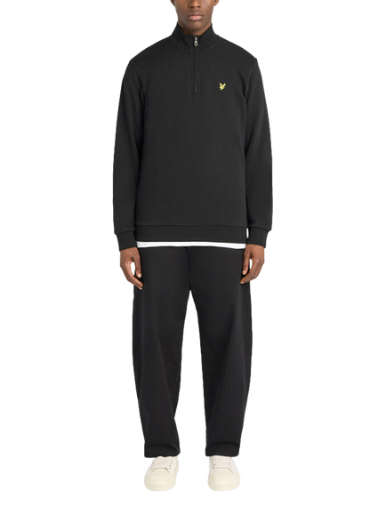 Lyle & Scott Loopback Knitted Jumper, Black - view 2, Z865 Jet Black