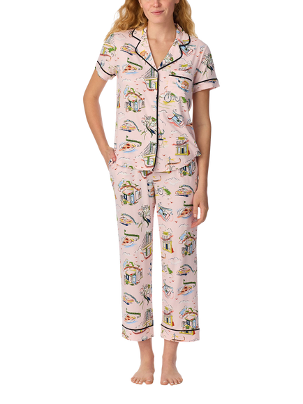 kate spade new york City Stroll Button Down Pyjama Set, Multi, Multi