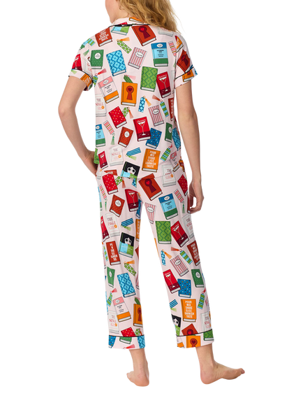kate spade new york Book Design Button Down Pyjama Set, Multi - view 2, Multi