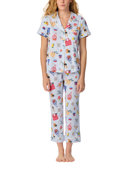 kate spade new york Farmers Market Fun Button Down Pyjama Shirt, Multi, Multi