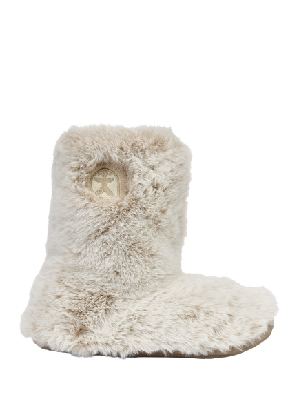 Bedroom Athletics Cole Short Luxury Faux Fur Slipper Boots, Ferret