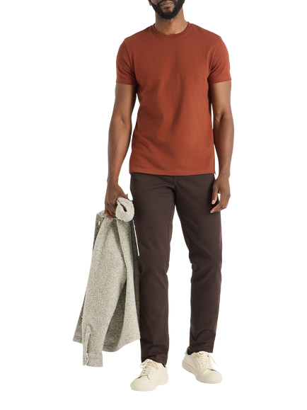 SPOKE Heavyweight Cotton Straight Fit T-Shirt, Cacao Powder