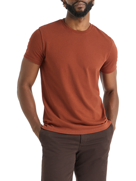 SPOKE Heavyweight Cotton Straight Fit T-Shirt - view 2, Cacao Powder