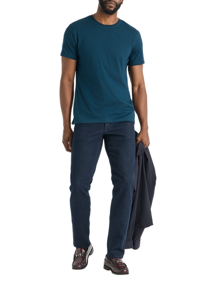 SPOKE Original Cotton Straight Fit T-Shirt, Petrol