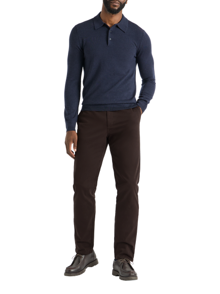 SPOKE Heroes Cotton Rich Regular Thigh Trousers, Double Espresso, Double Espresso