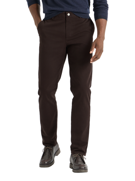 SPOKE Heroes Cotton Rich Regular Thigh Trousers, Double Espresso - view 2, Double Espresso
