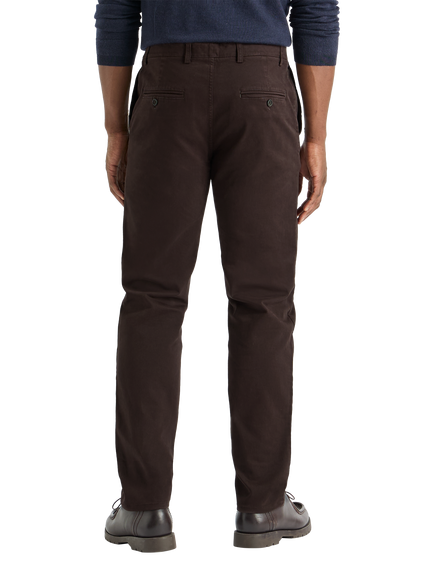 SPOKE Heroes Cotton Rich Narrow Thigh Trousers, Double Espresso - view 2, Double Espresso
