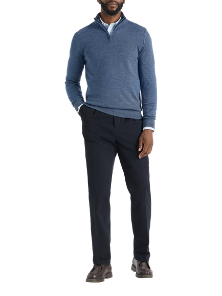 SPOKE Hackneys Cotton Rich Regular Thigh Trousers, Dark Navy, Dark Navy