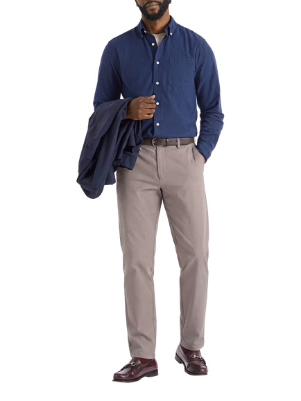 SPOKE Bulletproofs Cotton Rich Regular Thigh Trousers, Driftwood, Driftwood