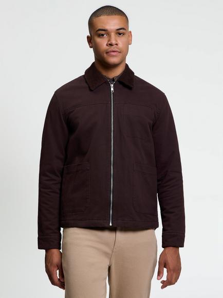 Ben Sherman Cotton Chore Jacket, Dark Brown, Dark Brown