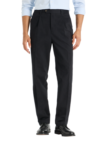 SPOKE Hackneys Cotton Rich Regular Thigh Trousers, Black - view 2, Black
