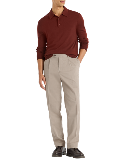 SPOKE Hackneys Cotton Rich Regular Thigh Trousers, Quicksand, Quicksand