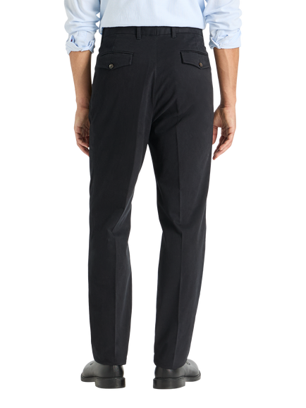 SPOKE Hackneys Cotton Rich Wide Thigh Trousers, Black - view 2, Black