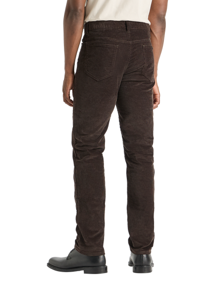 SPOKE Cord Fives Cotton Rich Wide Thigh Trousers, Double Espresso - view 2, Double Espresso