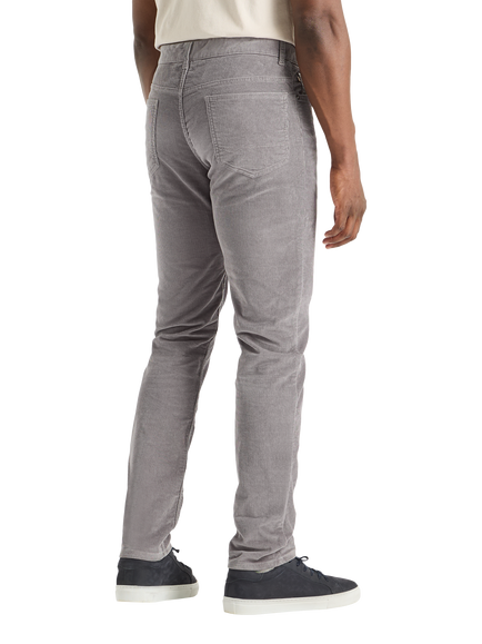 SPOKE Cord Fives Cotton Rich Narrow Thigh Trousers, Grey Expectations - view 2, Grey Expectations