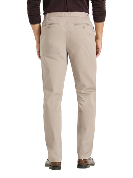 SPOKE Fridays Cotton Rich Wide Thigh Trousers, Quicksand - view 2, Quicksand