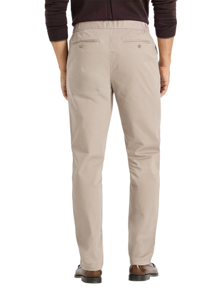 SPOKE Fridays Cotton Rich Narrow Thigh Trousers, Quicksand - view 2, Quicksand