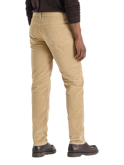 SPOKE Cord Fives Cotton Rich Narrow Thigh Trousers, Beige Against The Machine - view 2, Beige Against The Machine