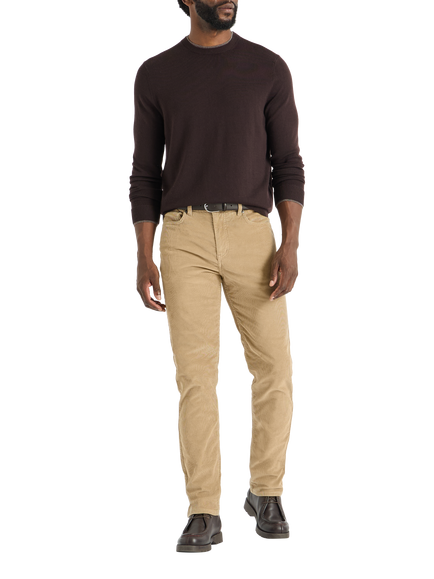SPOKE Cord Fives Cotton Rich Regular Thigh Trousers, Beige Against The Machine, Beige Against The Machine