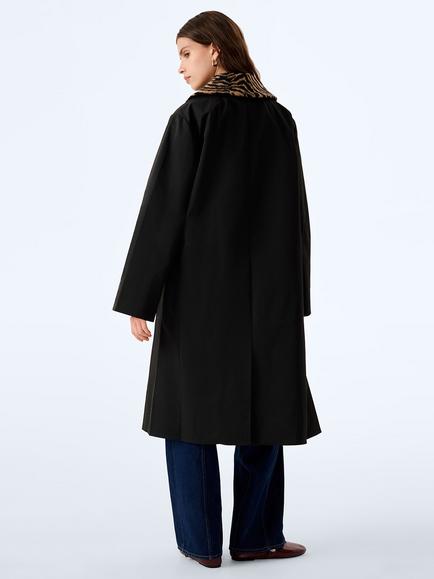 OMNES Charleston Trench Coat, Black/Brown - view 2, Black/Brown