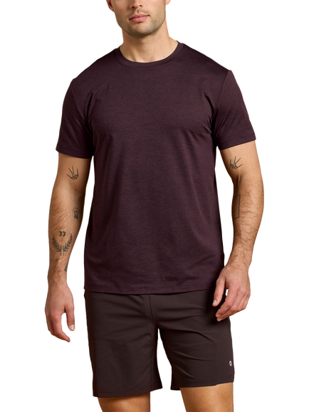 Gym+Coffee Daily Crew Neck T-Shirt, Mocha Bean Marl