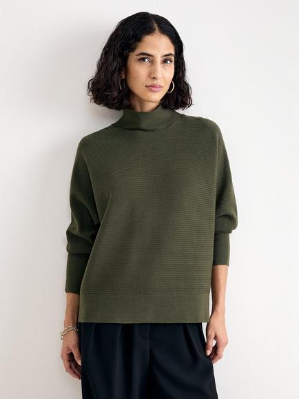 Phase Eight Masha Batwing Jumper, Dark Green, Dark Green