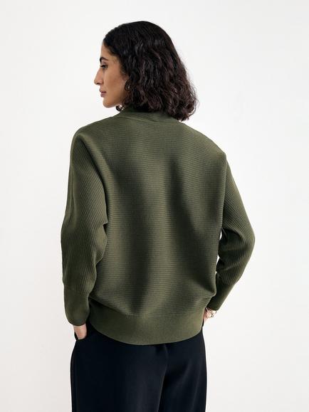 Phase Eight Masha Batwing Jumper, Dark Green - view 2, Dark Green
