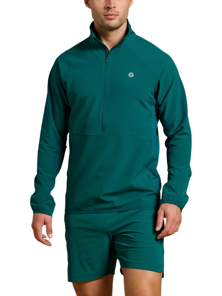 Gym+Coffee Relentless Midlayer Top, Green, Goodnight Green