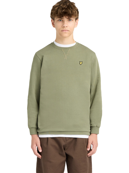 Lyle & Scott Kids' Cotton Crew Neck Sweatshirt, Olive, Olive