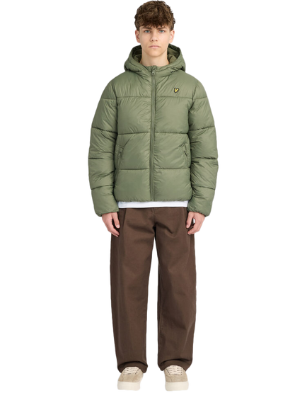 Lyle & Scott Kids' Quilted Fleece Padded Jacket - view 2, Olive