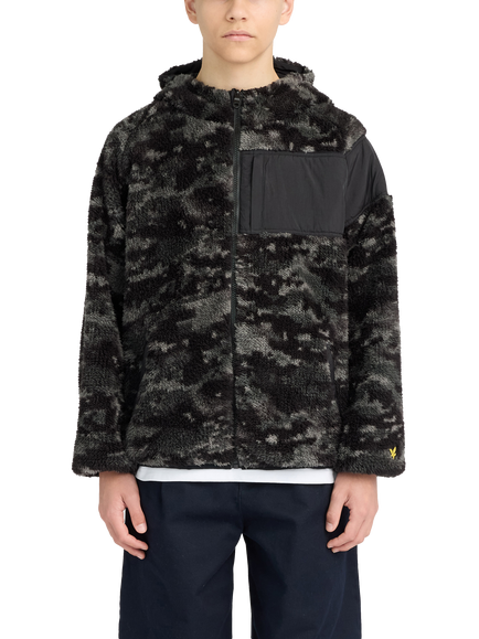 Lyle & Scott Kids' Camouflage Jacket, Jet Black, Z865 Jet Black