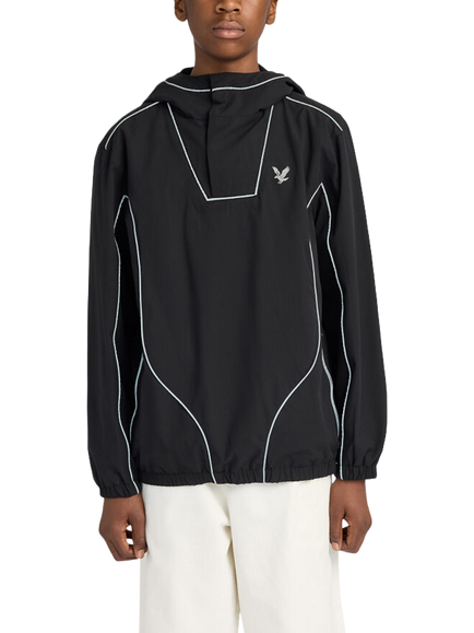 Lyle & Scott Kids' Reflective Piped Anorak Jacket, Jet Black, Jet Black