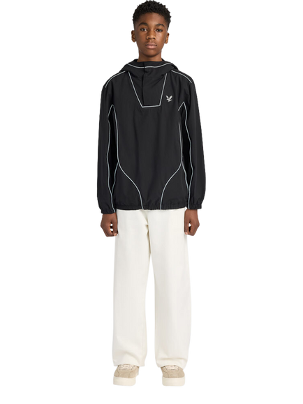 Lyle & Scott Kids' Reflective Piped Anorak Jacket, Jet Black - view 2, Jet Black