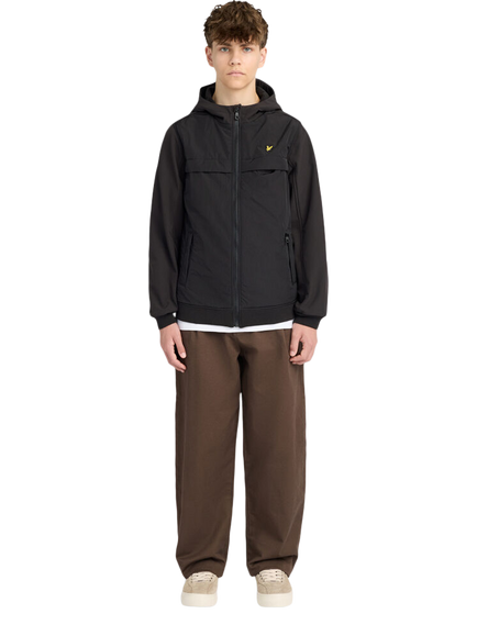Lyle & Scott Kids' Soft Shell Raincoat, Jet Black - view 2, Z865 Jet Black