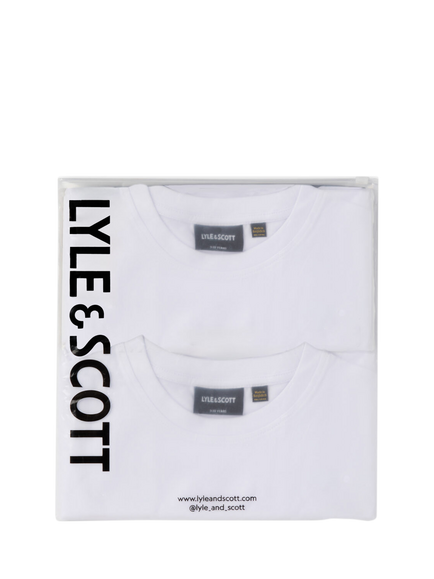 Lyle & Scott Kids' Cotton Short Sleeve T-Shirt, Pack of 2, White - view 2, White