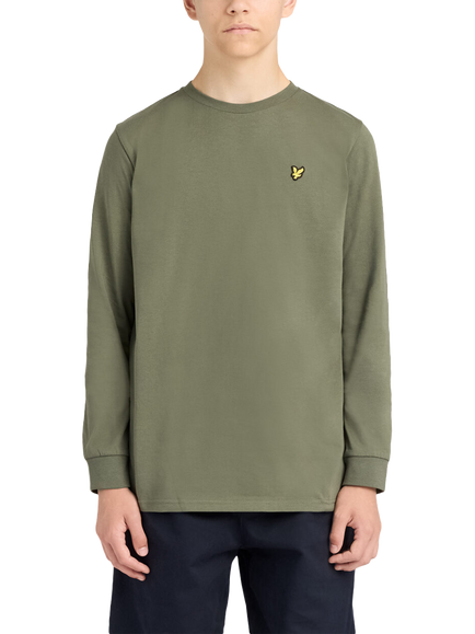 Lyle & Scott Kids' Cotton Crew Neck Sweatshirt, Olive Green, Olive Green