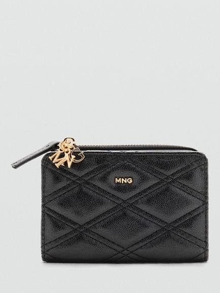Mango Compact Purse, Black
