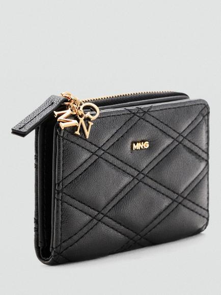 Mango Compact Purse - view 2, Black