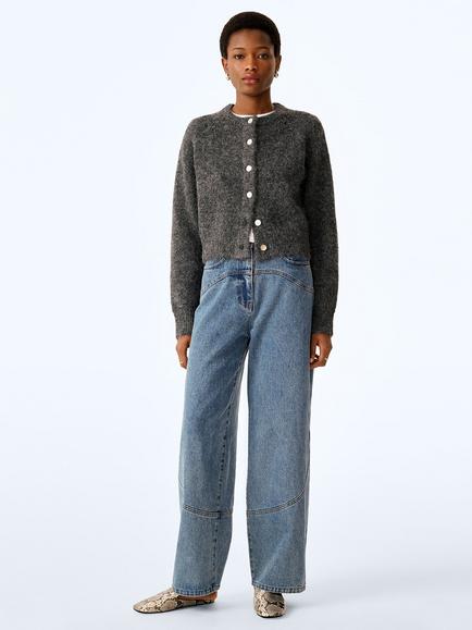 OMNES August Cardigan, Charcoal, Charcoal
