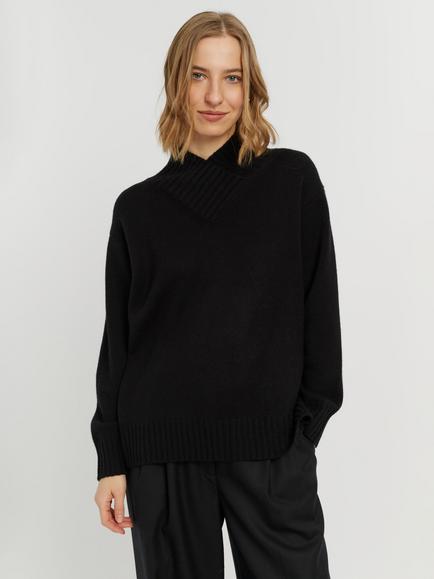 Chinti & Parker Pure Chasmere Soft Wrap Jumper, Black