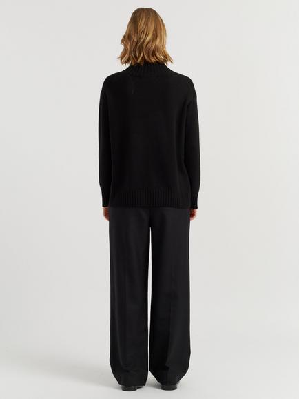Chinti & Parker Pure Chasmere Soft Wrap Jumper - view 2, Black