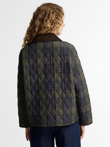 Barbour Tartan Reimagined Icons Tartan Cropped Liddesdale Quilted Jacket, Shadow Classic - view 2, Shadow Classic