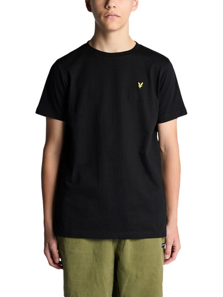 Lyle & Scott Kids' Crew Neck Cotton T-Shirt, Black, Black