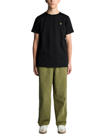 Lyle & Scott Kids' Crew Neck Cotton T-Shirt, Black - view 2, Black