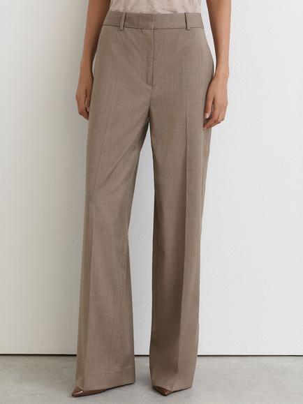 Reiss Adie Wool Rich Straight Leg Trousers, Neutral, Neutral