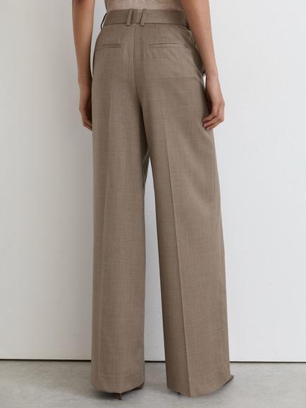 Reiss Adie Wool Rich Straight Leg Trousers, Neutral - view 2, Neutral